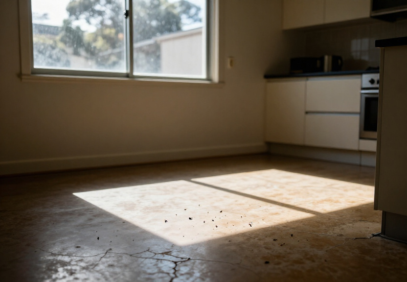 Cockroach infestation in a Yennora kitchen before treatment